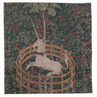 Unicorn Hunt Medieval Art - Unicorn Rests in Garde