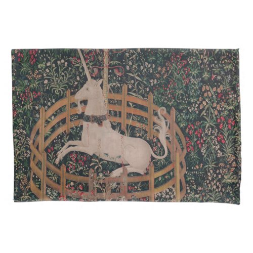 Unicorn Hunt Medieval Art _ Unicorn Rests in Garde Pillow Case