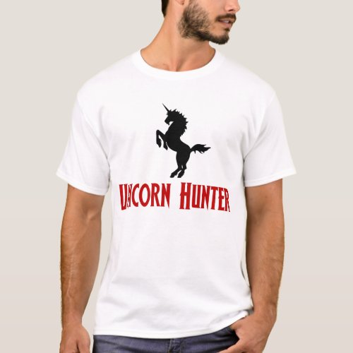 Unicorn Hunter Black  Red T_Shirt