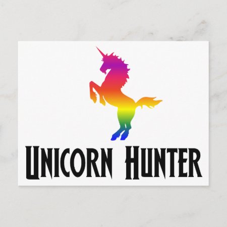 Unicorn Hunter (rainbow) Postcard