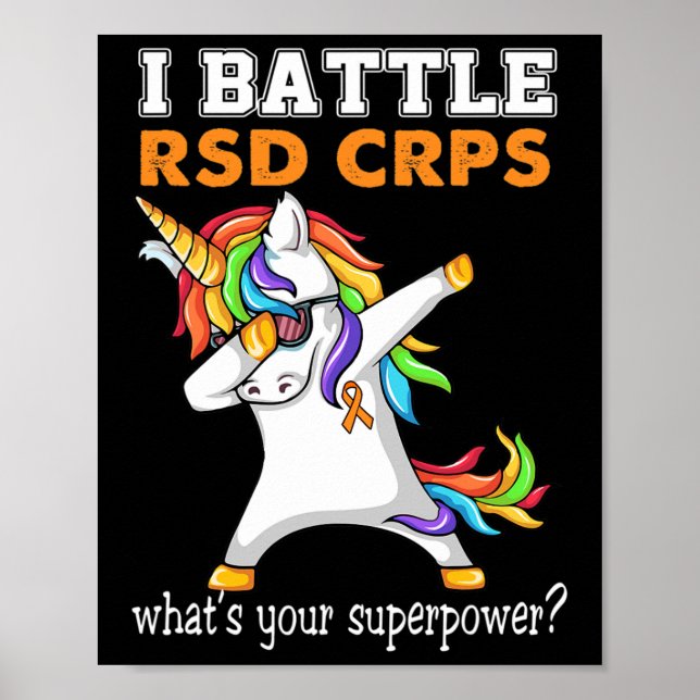 Unicorn I Battle Rsd Crps Awareness  Poster (Front)