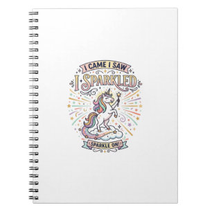 Unicorn I Came I Saw I Sparkled Print Ready Market Notebook