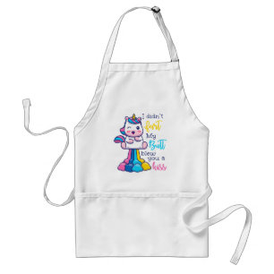 Unicorn I Didn't Fart My Butt Blew You A Kiss Adult Apron