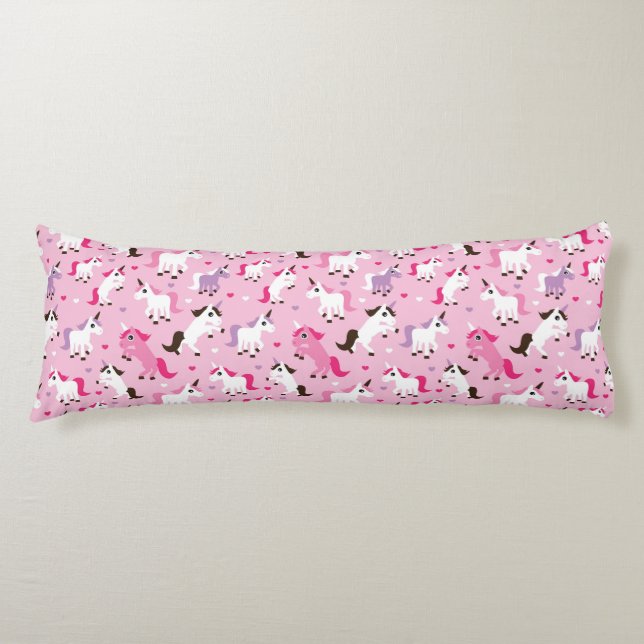 unicorn illustration kids background body pillow (Front)