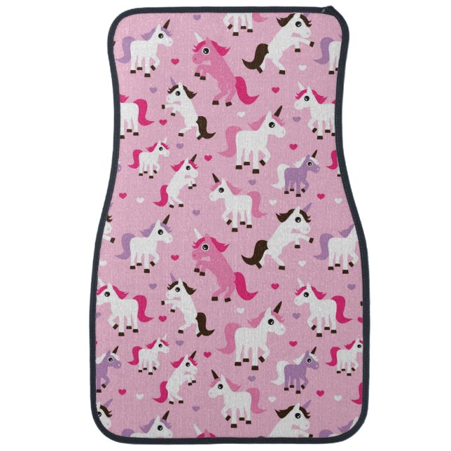 unicorn illustration kids background car mat (Front)