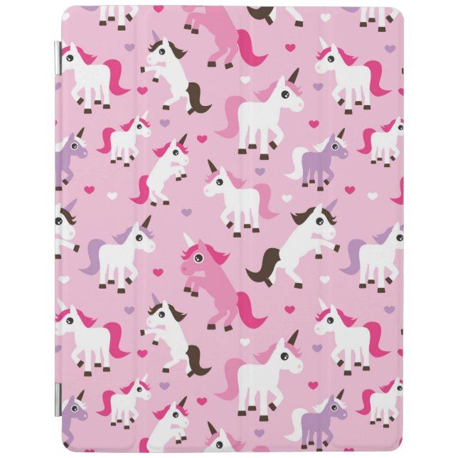 unicorn illustration kids background iPad smart cover (Front)