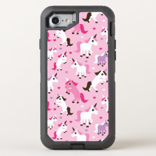 unicorn illustration kids background OtterBox defender iPhone SE/8/7 case
