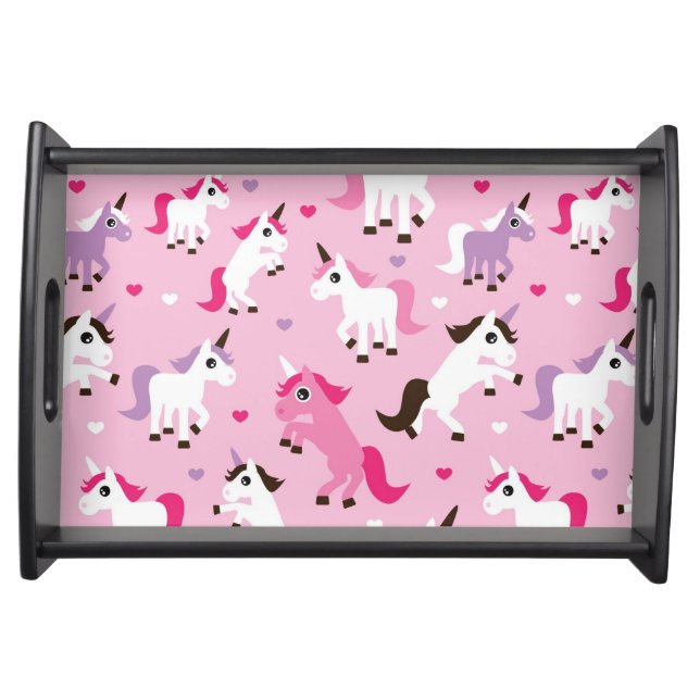 unicorn illustration kids background serving tray (Front)