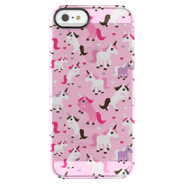 unicorn illustration kids background uncommon iPhone case (Back)