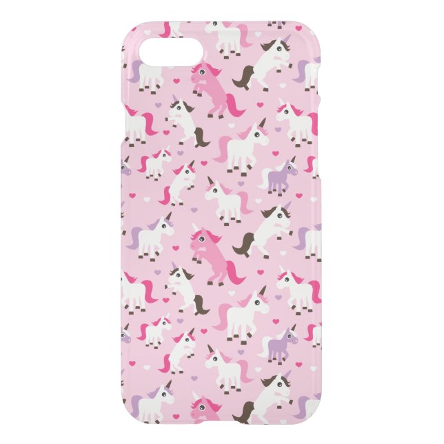 unicorn illustration kids background uncommon iPhone case (Back)