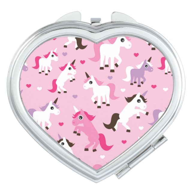 unicorn illustration kids background vanity mirror (Front)