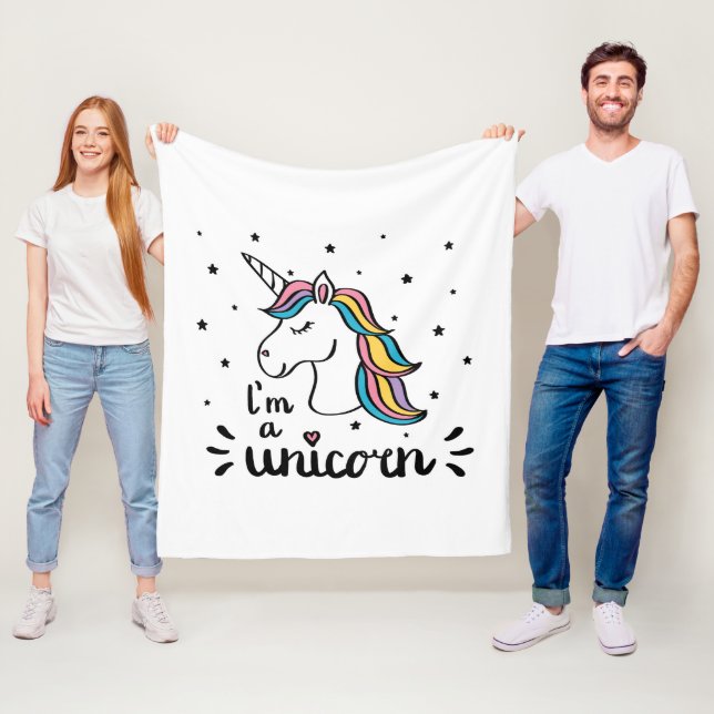 Unicorn | I'm A Unicorn Fleece Blanket (In Situ)