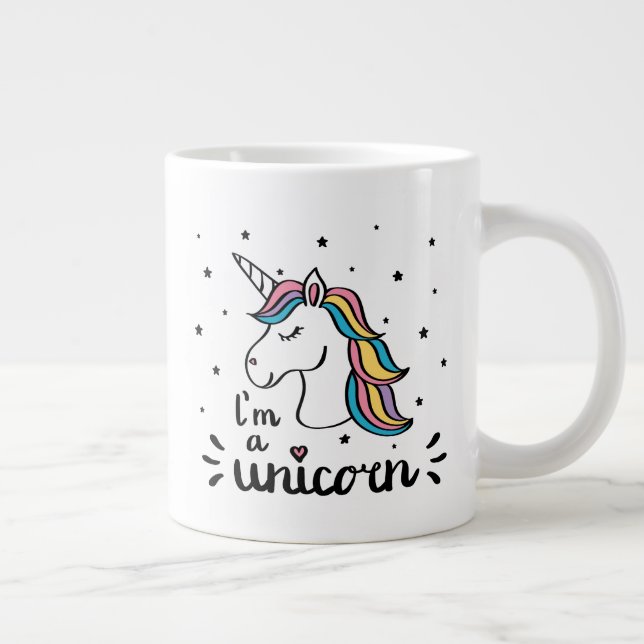 Unicorn | I'm A Unicorn Giant Coffee Mug (Right)