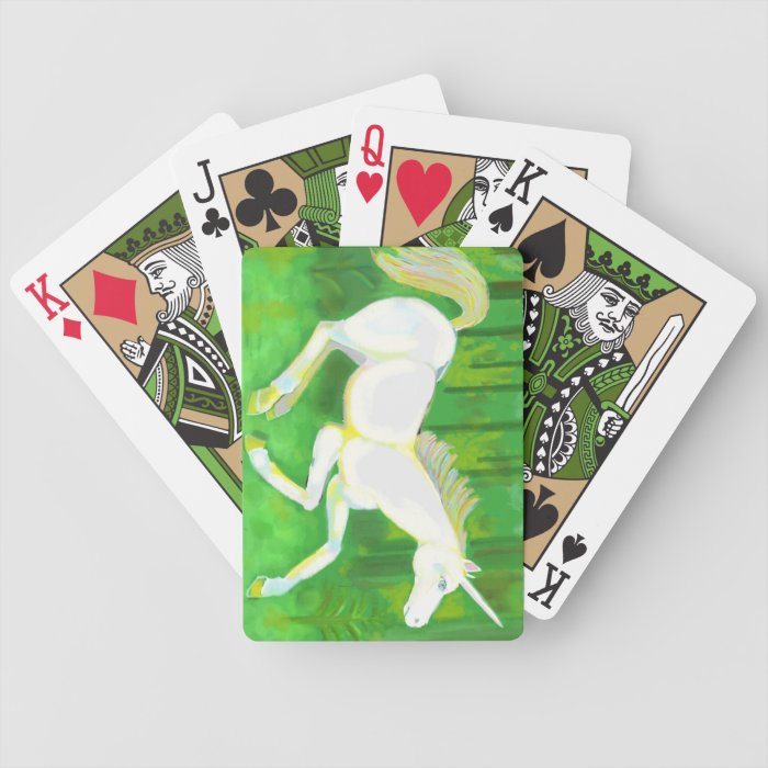 Unicorn in a Forest Playing Cards