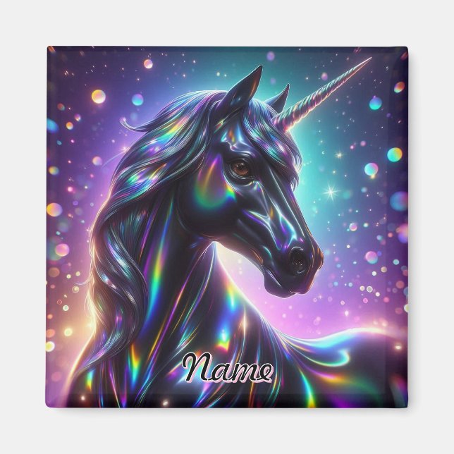 Unicorn in a Magical Sparkle Background Magnet (Front)