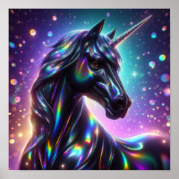 Unicorn in a Magical Sparkle Background