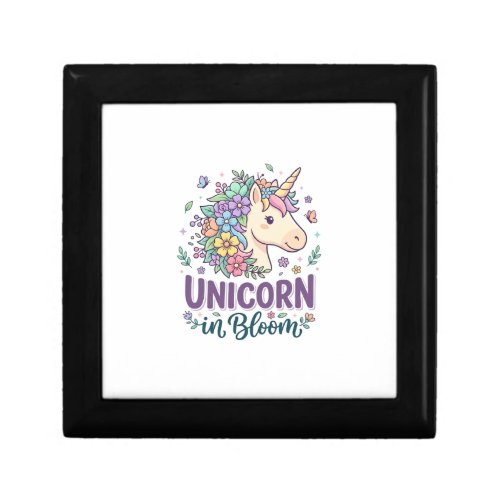 Unicorn in Bloom Bold Typography Print on Demand D Gift Box