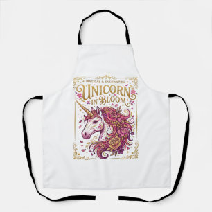 Unicorn in Bloom Stylish Zazzle Design_1 Apron