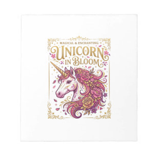 Unicorn in Bloom Stylish Zazzle Design_1 Notepad