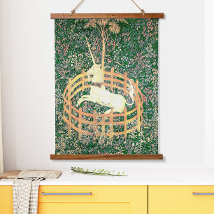 Unicorn In Captivity Hanging Tapestry