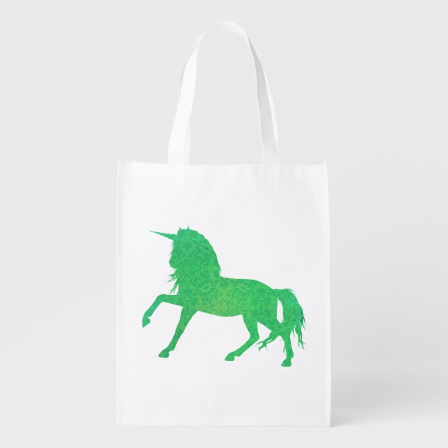 Unicorn in Green Grocery Bag (Front)