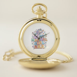Unicorn In My Magical Girl Era Kawaii Sticker and  Pocket Watch