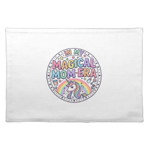 Unicorn In My Magical Mom Era Funny Shirt Graphic_ Cloth Placemat