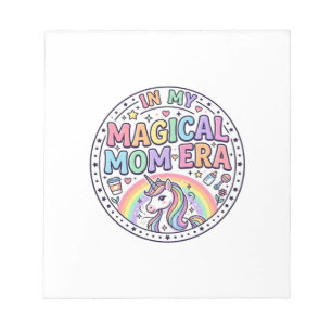 Unicorn In My Magical Mom Era Funny Shirt Graphic_ Notepad