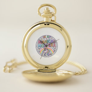 Unicorn In My Magical Mom Era Funny Shirt Graphic_ Pocket Watch