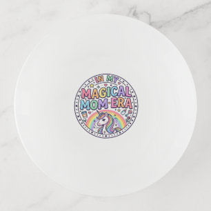 Unicorn In My Magical Mom Era Funny Shirt Graphic_ Trinket Tray
