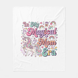 Unicorn In My Magical Mom Era Kawaii POD Artwork_1 Fleece Blanket