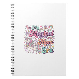 Unicorn In My Magical Mom Era Kawaii POD Artwork_1 Notebook