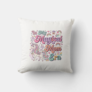 Unicorn In My Magical Mom Era Kawaii POD Artwork_1 Throw Pillow