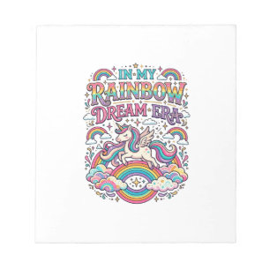 Unicorn In My Rainbow Dream Era Colorful Apparel G Notepad