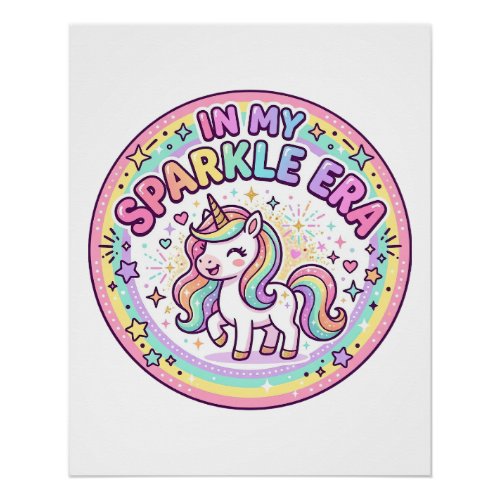 Unicorn In My Sparkle Era Funny Print on Demand De