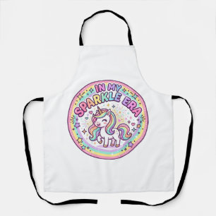 Unicorn In My Sparkle Era Funny Print on Demand De Apron