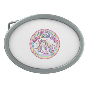 Unicorn In My Sparkle Era Funny Print on Demand De Belt Buckle