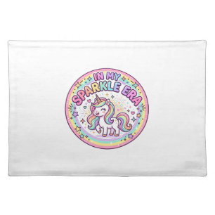 Unicorn In My Sparkle Era Funny Print on Demand De Cloth Placemat