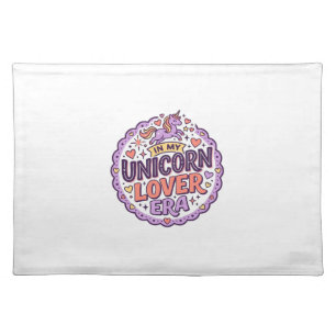 Unicorn In My Unicorn Lover Era Whimsical Merch De Cloth Placemat