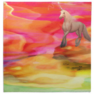 Unicorn in Painted Desert Cloth Napkin