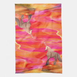 Unicorn in Painted Desert Towel