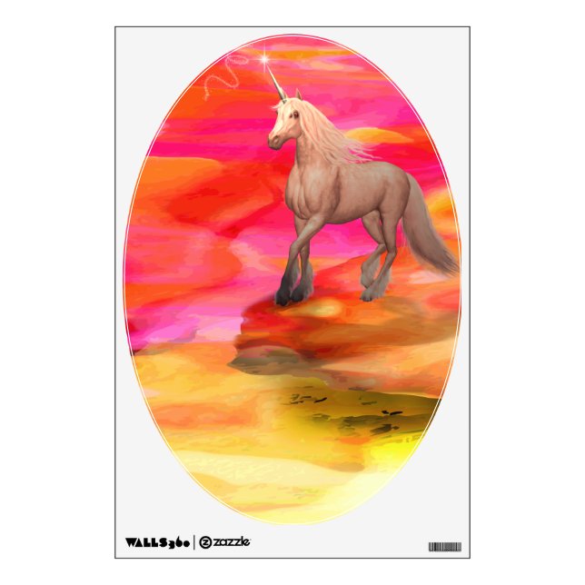 Unicorn in Painted Desert Wall Decal (Front)