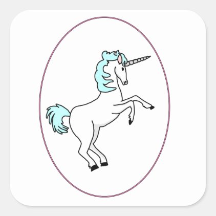 Unicorn In Purple Ring Sticker