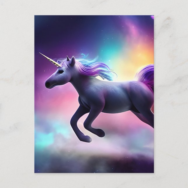Unicorn in Space Postcard (Front)