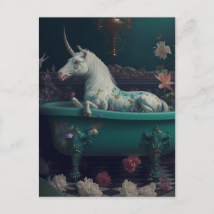 Unicorn in the Bathtub Postcard