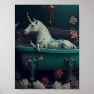 Unicorn in the Bathtub Poster
