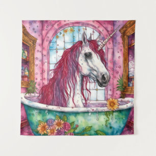 Unicorn in the Bathtub Tapestry
