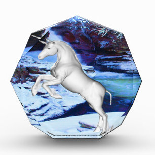 Unicorn in the Snow  Acrylic Award