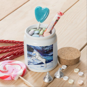 Unicorn in the Snow Candy Jar