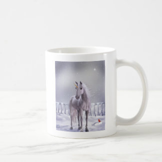 Unicorn in the Snow Coffee Mug